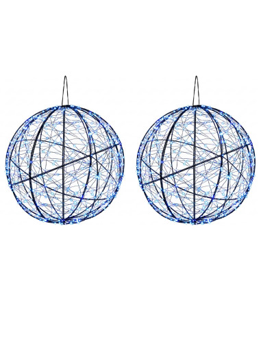 Luce a punta di Natale 2 pz 1500 LED Blu Ø 50 x 52 cm