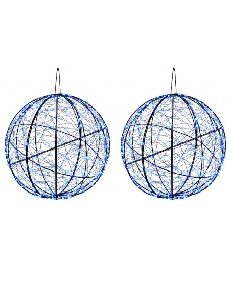 Luce a punta di Natale 2 pz 1500 LED Blu Ø 50 x 52 cm