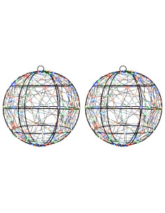 Luce a punta di Natale 2 pz 600 LED Multicolore Ø 30 x 32 cm 2