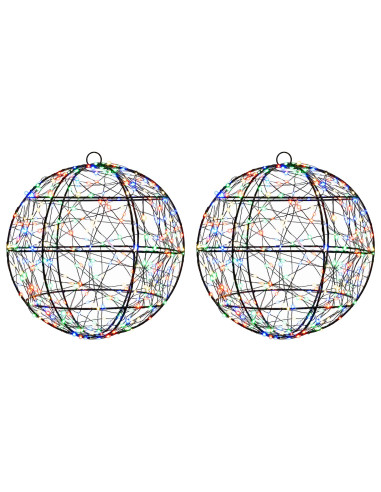 Luce a punta di Natale 2 pz 600 LED Multicolore Ø 30 x 32 cm