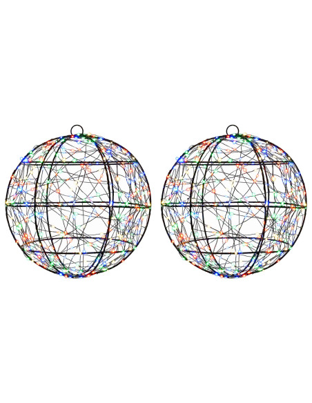 Luce a punta di Natale 2 pz 600 LED Multicolore Ø 30 x 32 cm