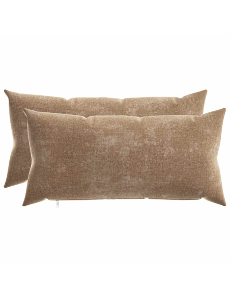Cuscino 2 pz HEERLEN Marrone 40 x 70 cm Tessuto Chenille