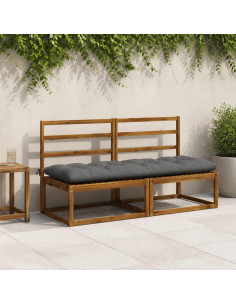 Cuscino per panchina VIANEN 100% Poliestere Grigio