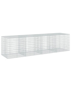 Gabione con Filo da 5 mm e Rete da 5x10 cm 400x100x100 cm 2