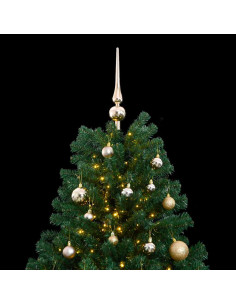 Albero Natale Incernierato con 300 LED e Palline 180 cm