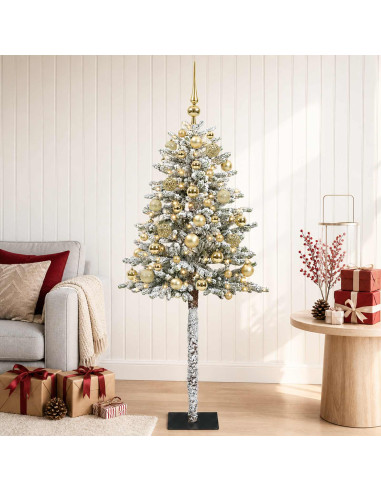 Albero di Natale Artificiale con Palline 150 cm 150 LED