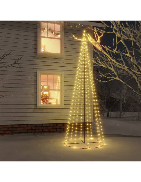 Albero di Natale a Cono Bianco Caldo 732 LED 160x500 cm