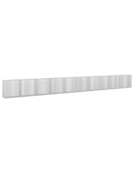 Gabione con Filo da 5 mm e Rete da 5x2,5 cm 1000x50x100 cm