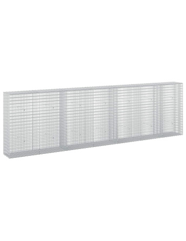 Gabione con Filo da 5 mm e Rete da 5x2,5 cm 350x30x100 cm