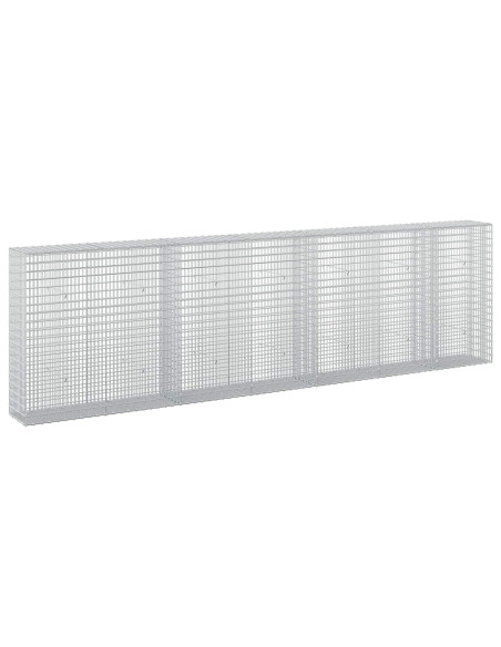 Gabione con Filo da 5 mm e Rete da 5x2,5 cm 350x30x100 cm