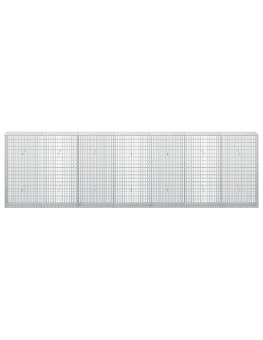 Gabione con Filo da 5 mm e Rete da 5x2,5 cm 350x30x100 cm