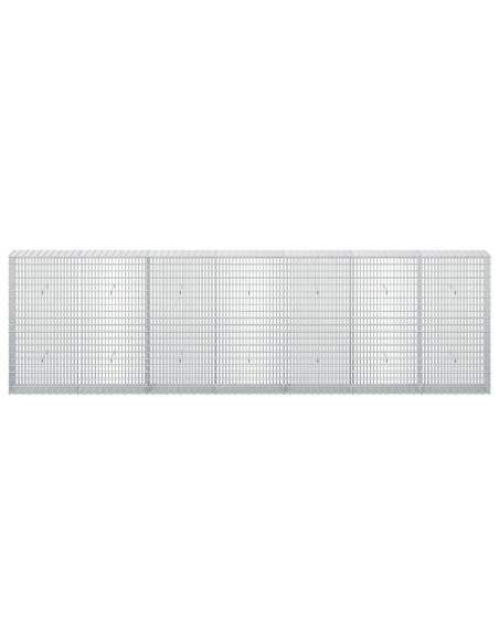 Gabione con Filo da 5 mm e Rete da 5x2,5 cm 350x30x100 cm