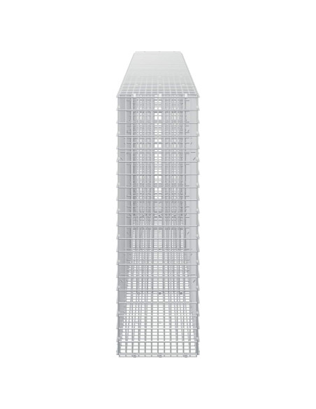 Gabione con Filo da 5 mm e Rete da 5x2,5 cm 350x30x100 cm