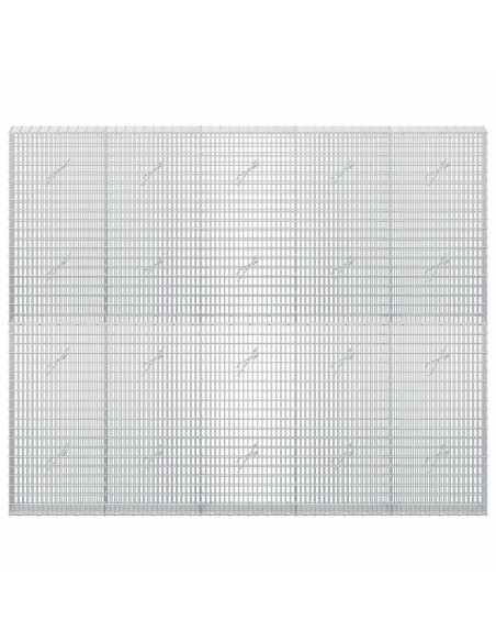 Gabione con Filo da 5 mm e Rete da 5x2,5 cm 250x20x200 cm