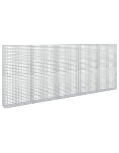 Gabione con Filo da 5 mm e Rete da 5x2,5 cm 500x30x200 cm 2