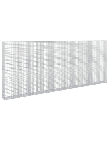 Gabione con Filo da 5 mm e Rete da 5x2,5 cm 500x30x200 cm