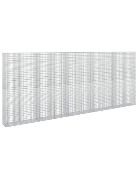 Gabione con Filo da 5 mm e Rete da 5x2,5 cm 500x30x200 cm