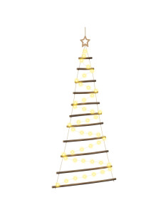Albero di Natale appeso 150 cm 80 LED Bianco caldo 2