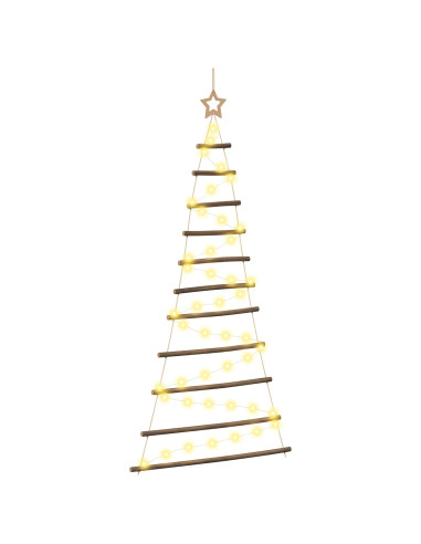 Albero di Natale appeso 150 cm 80 LED Bianco caldo