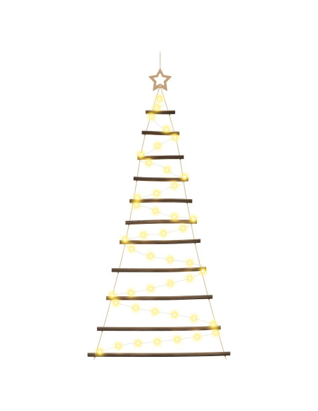 Albero di Natale appeso 150 cm 80 LED Bianco caldo