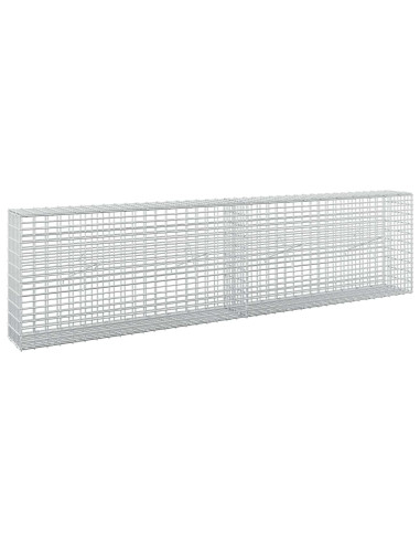 Gabione con Filo da 5 mm e Rete da 5x2,5 cm 200x20x50 cm