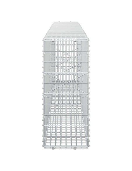 Gabione con Filo da 5 mm e Rete da 5x2,5 cm 200x20x50 cm