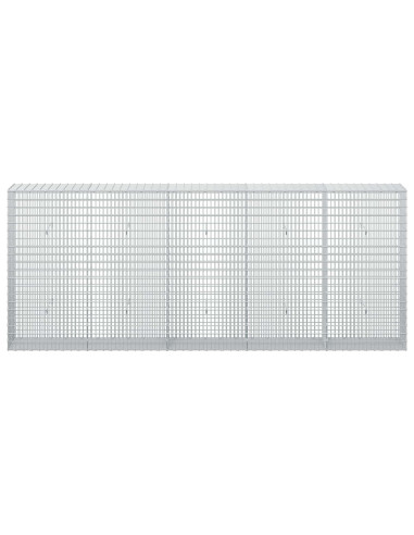 Gabione con Filo da 5 mm e Rete da 5x2,5 cm 250x30x100 cm