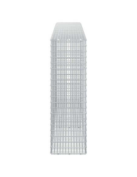 Gabione con Filo da 5 mm e Rete da 5x2,5 cm 250x30x100 cm