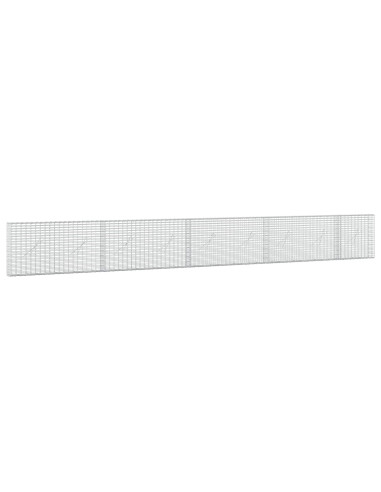 Gabione con Filo da 5 mm e Rete da 5x2,5 cm 450x10x50 cm