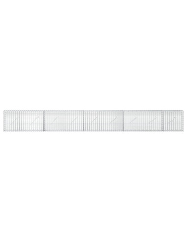 Gabione con Filo da 5 mm e Rete da 5x2,5 cm 450x10x50 cm