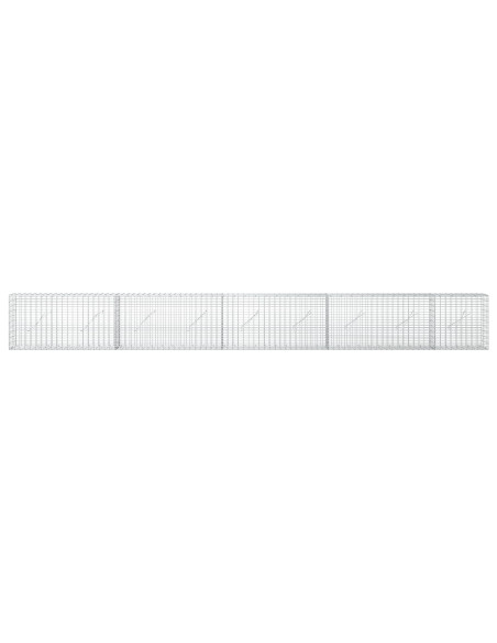 Gabione con Filo da 5 mm e Rete da 5x2,5 cm 450x10x50 cm