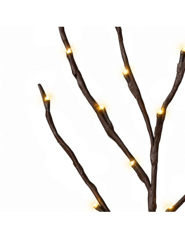 Rami di rame natalizi con LED 3 pz Marrone 62 cm Acciaio 60 LED