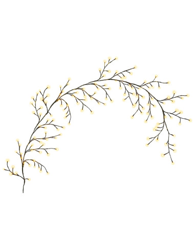 Decorazione natalizia a vite di salice a LED 2 pz Nero 270 cm