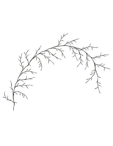 Decorazione natalizia a vite di salice a LED 2 pz Nero 270 cm