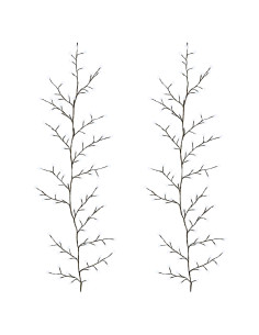 Decorazione natalizia a vite di salice a LED 2 pz Nero 180 cm 2
