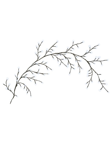 Decorazione natalizia a vite di salice a LED 2 pz Nero 180 cm