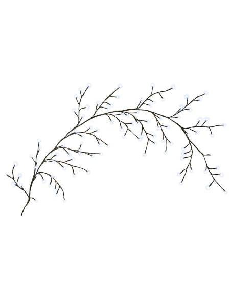 Decorazione natalizia a vite di salice a LED 2 pz Nero 180 cm