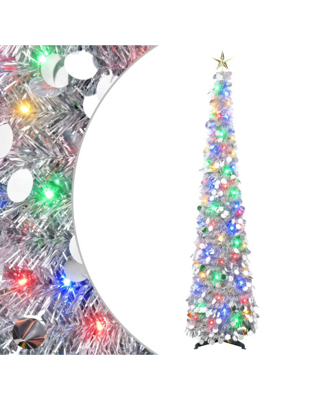 Albero di Natale LED pop-up con stella 180 cm 100 LED PET