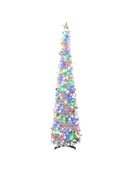 Albero di Natale LED pop-up con stella 180 cm 100 LED PET