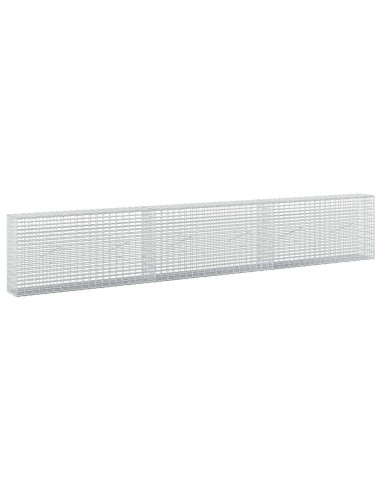 Gabione con Filo da 5 mm e Rete da 5x2,5 cm 300x20x50 cm