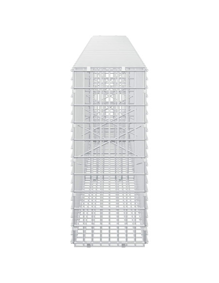 Gabione con Filo da 5 mm e Rete da 5x2,5 cm 300x20x50 cm