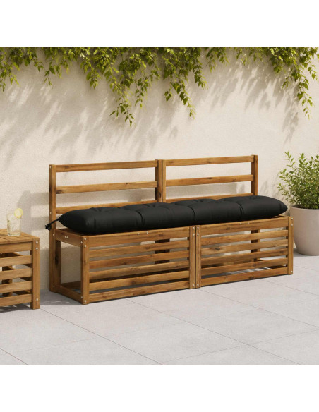 Cuscino per panchina VIANEN 100% Poliestere Nero