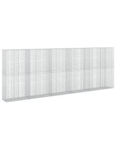 Gabione con Filo da 5 mm e Rete da 5x2,5 cm 550x50x200 cm 2
