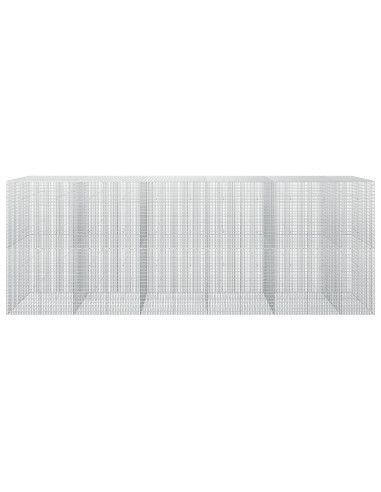 Gabione con Filo da 5 mm e Rete da 5x2,5 cm 550x50x200 cm