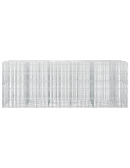 Gabione con Filo da 5 mm e Rete da 5x2,5 cm 550x50x200 cm