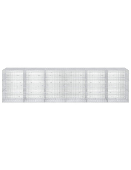 Gabione con Filo da 5 mm e Rete da 5x2,5 cm 600x100x150 cm