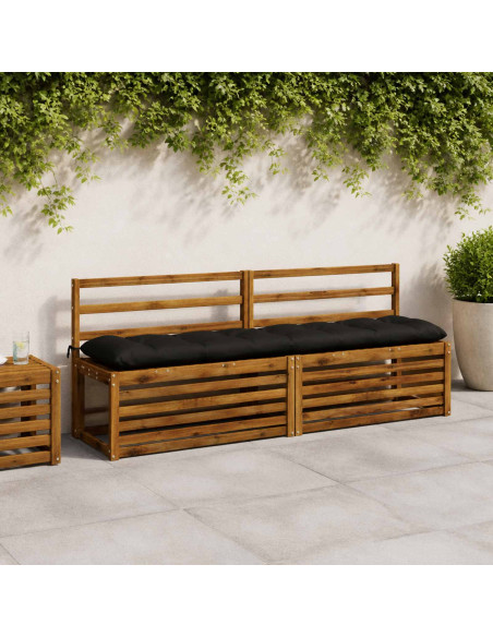 Cuscino per panchina VIANEN 100% Poliestere Nero
