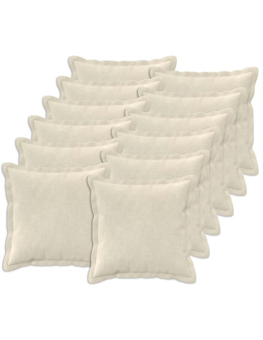 Cuscino con cuscino HOUTEN 12 pz Crema Fleece in microfibra