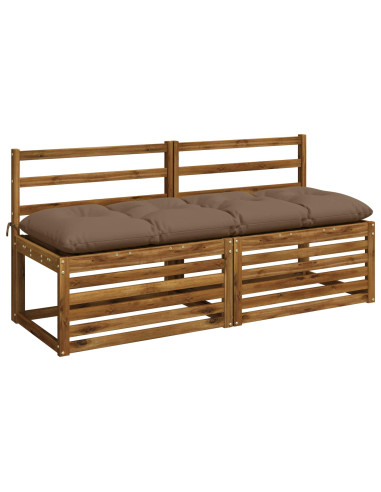 Cuscini per Panchina VIANEN 2 pz 100% Poliestere Tortora