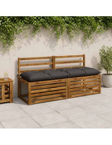 Cuscini per Panchina VIANEN 2 pz 100% Poliestere Antracite